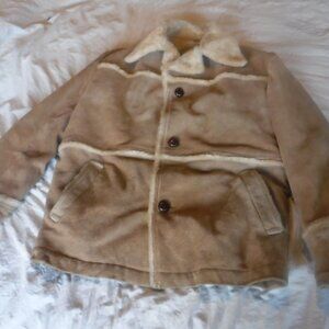 International Collection Made in Korea Brown Leather Jacket Mens Size 40 Size L
